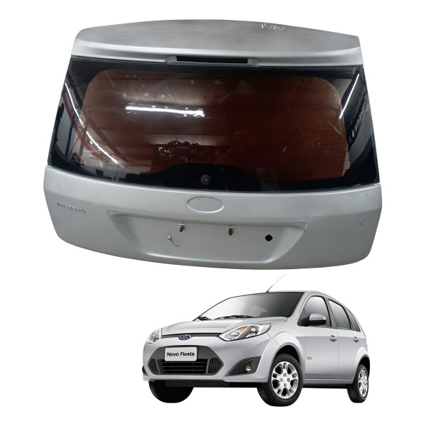 Tampa Traseira Ford Fiesta Hatch 1.6 2013 2014 2015 Prateado