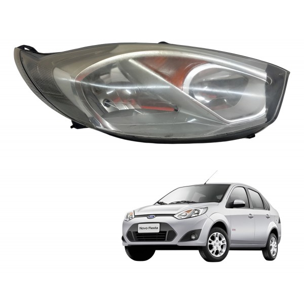 Farol Direito Ford Fiesta 1.6 Rocam 2011 2012 2013 Detalhe Direito/passageiro