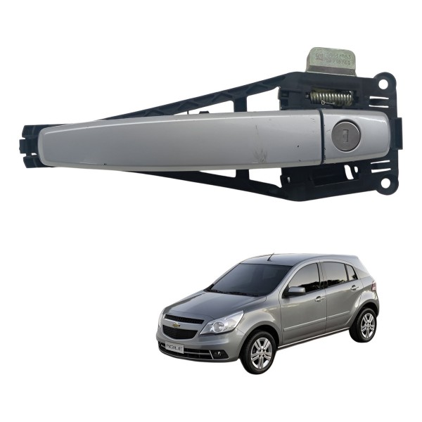 Maçaneta Externa Dianteira Esquerda Chevrolet Agile 2010 Cinza