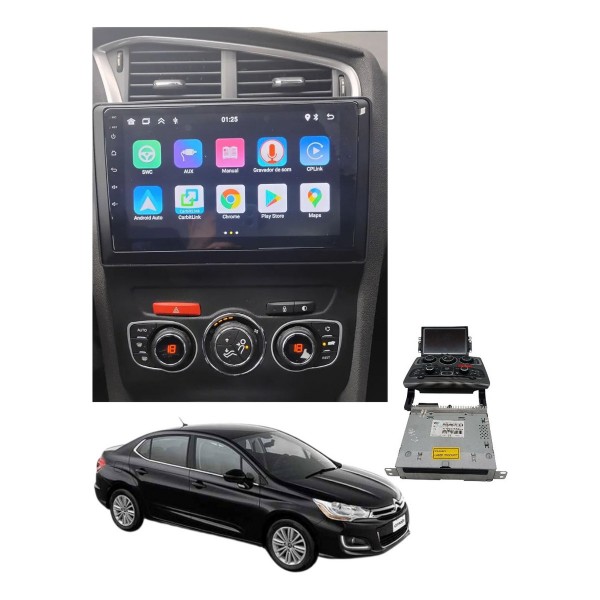 Multimidia Radio Comando Ar Citroen C4 Lounge 2014 2015 2016