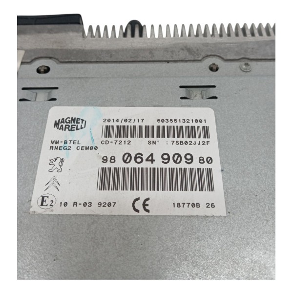 Multimidia Radio Comando Ar Citroen C4 Lounge 2014 2015 2016