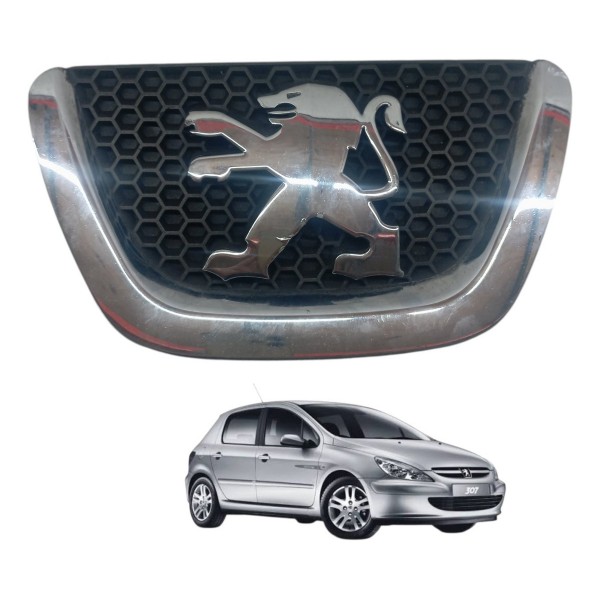 Emblema Parachoque Dianteiro Peugeot 307 2.0 2010 Detalhe