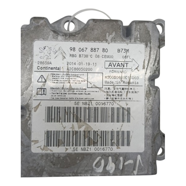 Modulo Air Bag Central Citroen C4 Lounge 2014 2015 2016