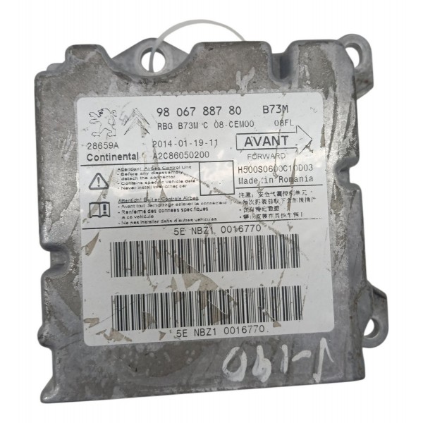 Modulo Air Bag Central Citroen C4 Lounge 2014 2015 2016