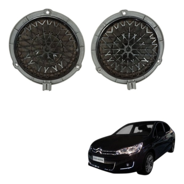 Par Auto Falantes Porta Traseiro Citroen C4 Lounge 2015 2016