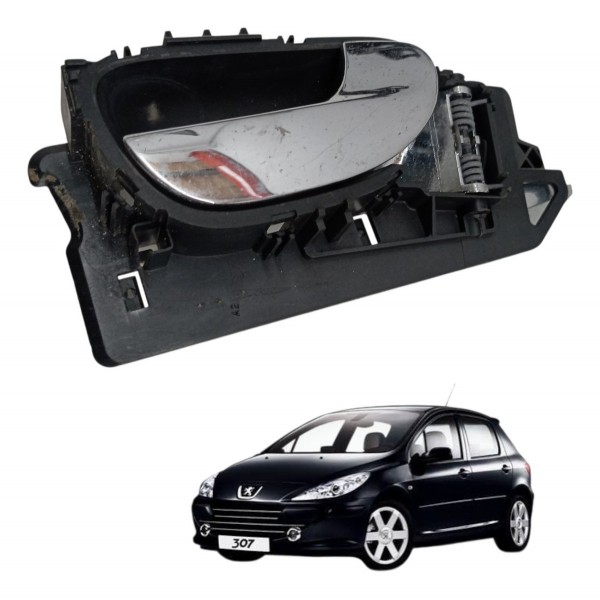 Maçaneta Interna Dianteira Direita Peugeot 307 2009 Detalhe Dianteira