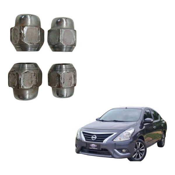 Jogo 4 Porca Roda Anti Furto Nissan Versa 1.6 2019