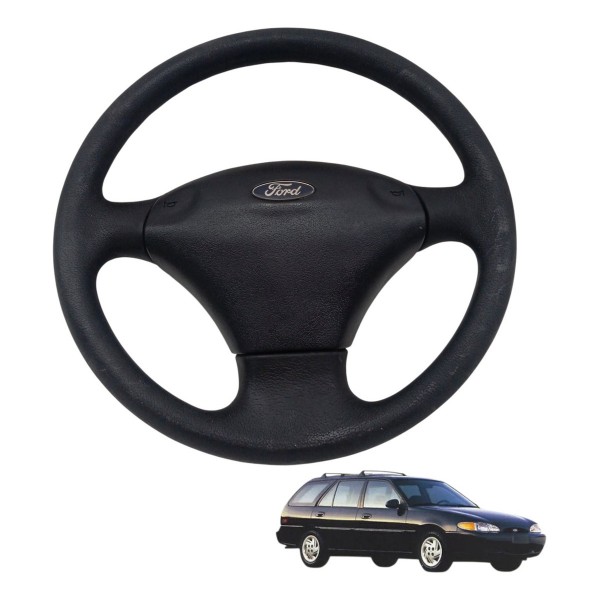 Volante Direção Ford Escort 1.8 1997 1998 1999 2000 Detalhe