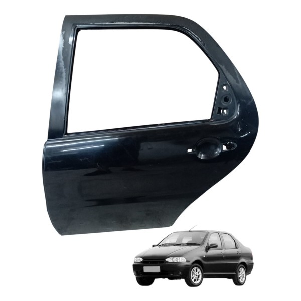 Porta Traseira Esquerda Fiat Siena 4p 2008 2009 2010 Detalhe Traseira Esquerdo
