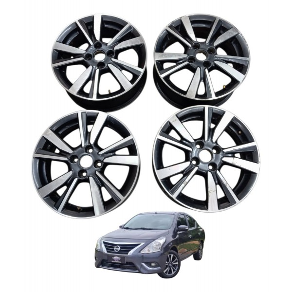 Jogo Rodas Aro 16 Nissan Versa 1.6 2017 2018 2019 Detalhe