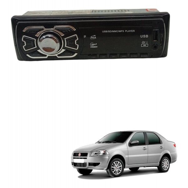 Radio Rca Mp3 Usb Fiat Siena 1.0 2005 2006 2007 2008 2009