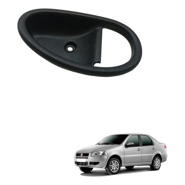 Moldura Maçaneta Interna Dianteira Direita Fiat Siena 2009 Dianteira