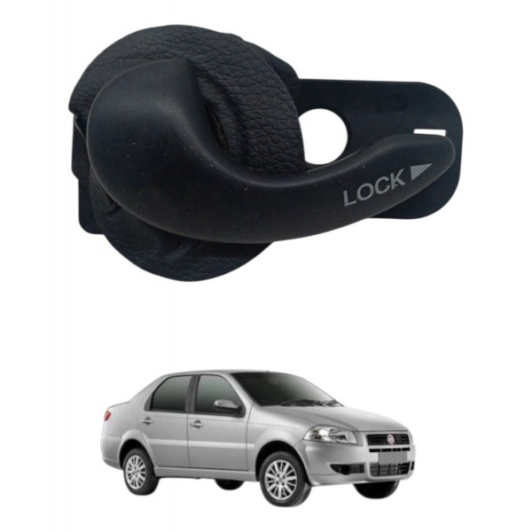 Maçaneta Interna Traseira Esquerda Fiat Siena 1.0 2008 2009 Dianteira