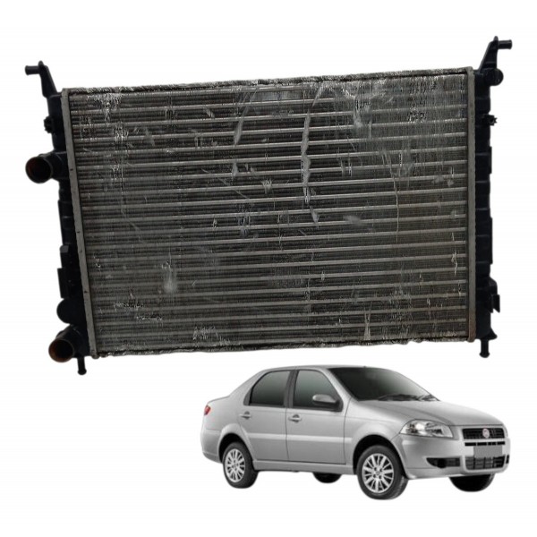 Radiador Água Motor Fiat Siena 1.0 2007 2008 2009 Detalhe