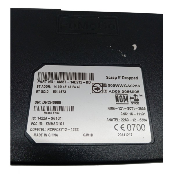 Módulo Conforto Ford Focus 2.0 Automático 2015 2016 2017