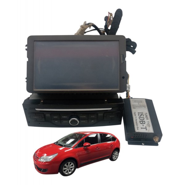 Kit Radia Multimidia Citroen C4 Hatch 2012 Monitor Queimado