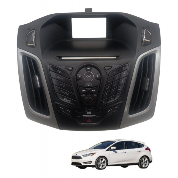 Moldura Comandor Radio Difusar Ar Alerta Ford Focus 2015