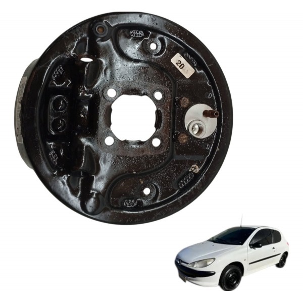 Sapata Espelho Freio Traseiro Esquerdo Peugeot 206 2004 2005