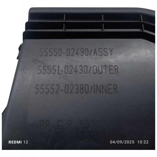 Tampa Porta Luvas Toyota Corolla 2016 2017 2018 2019 Detalhe