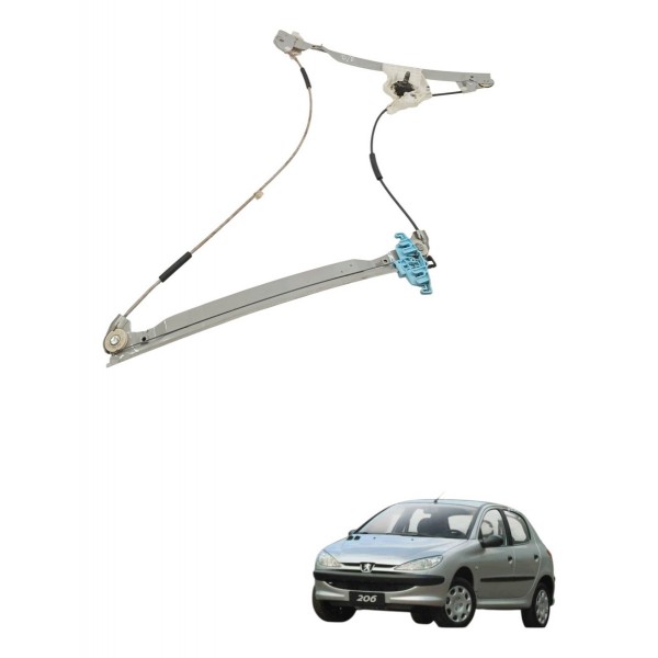 Maquina Vidro Dianteiro Esquerdo Peugeot 206 2004 2005 2006