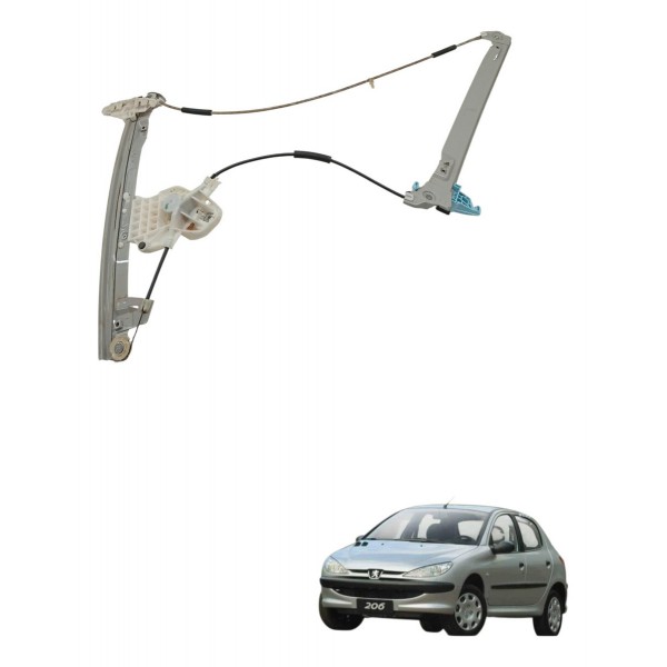 Maquina Vidro Dianteiro Esquerdo Peugeot 206 2004 2005 2006