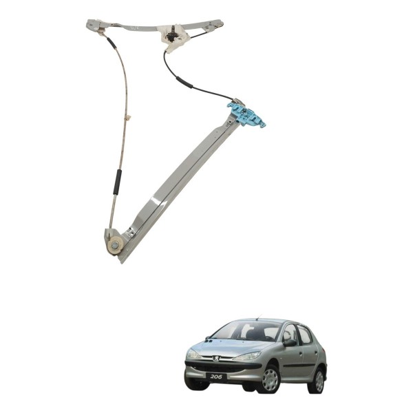 Maquina Vidro Dianteiro Esquerdo Peugeot 206 2004 2005 2006