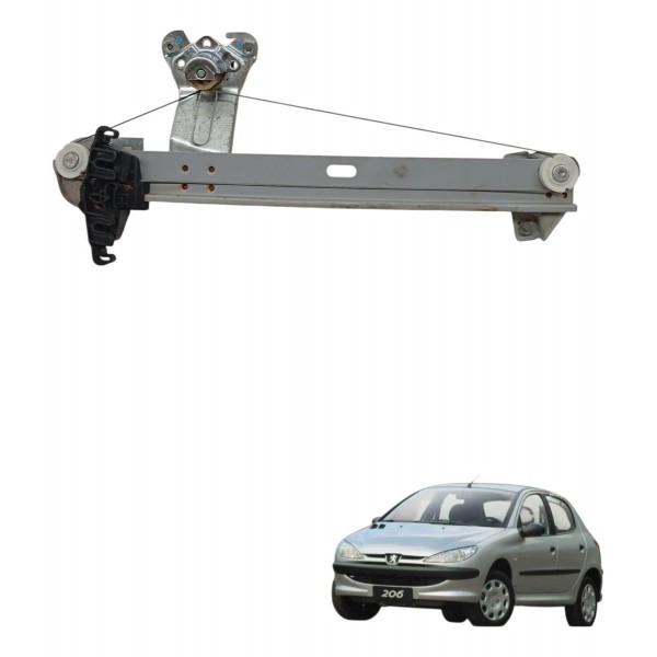 Maquina Vidro Traseiro Esquerdo Peugeot 206 2004 2005 2006