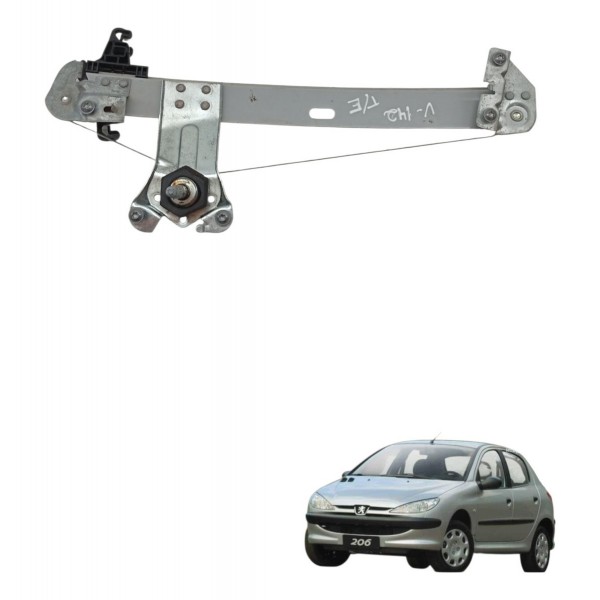 Maquina Vidro Traseiro Esquerdo Peugeot 206 2004 2005 2006
