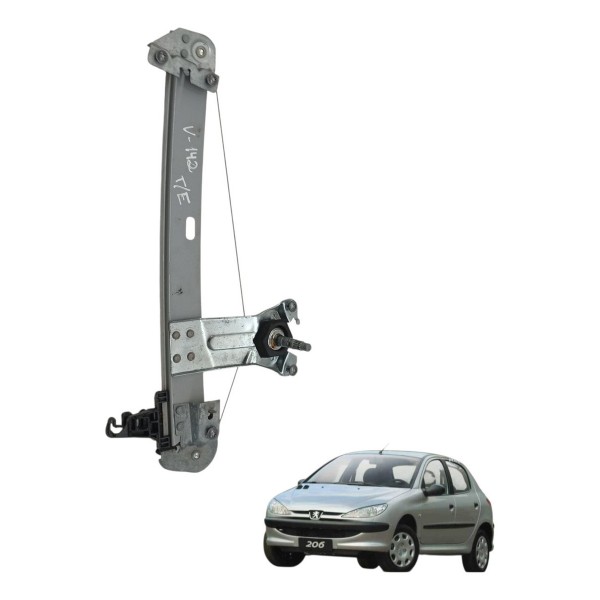 Maquina Vidro Traseiro Esquerdo Peugeot 206 2004 2005 2006