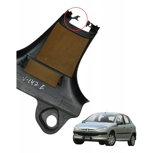 Moldura Esquerda Inferiror Coluna Central Peugeot 206 2005