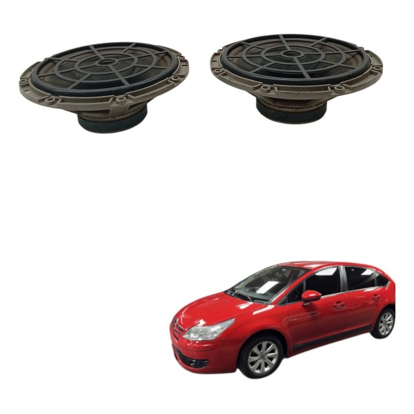 Par Auto Falante 25w Porta Citroen C4 Glx Hatch 2013 2014