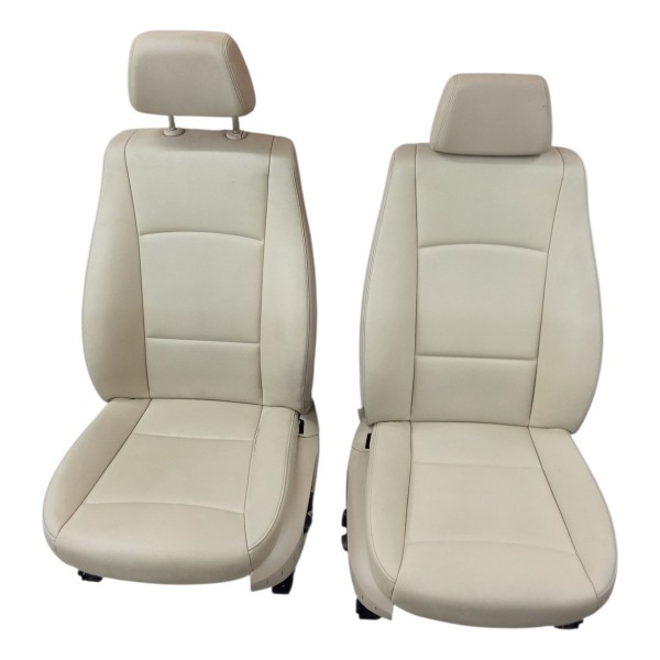 Jogo Bancos Couro Bmw X1 S Drive 2.0 N20 2013 2014 Detalhe Creme