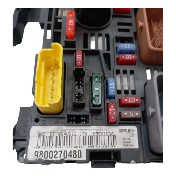 Bsm Caixa Fusivel R05 Peugeot 307 Citroen 9800270480