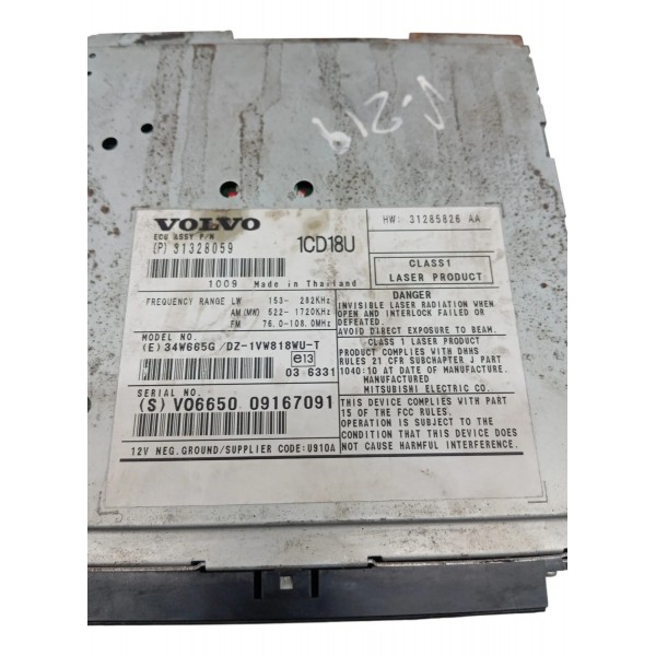 Radio Cd Player Volco C30 2.5 T5 Rdrive 2009 2010 2011 2012