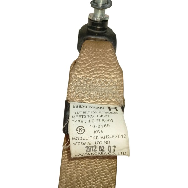 Cinto Segurança Dianteiro Direito Hyundai Azera 2011 2012