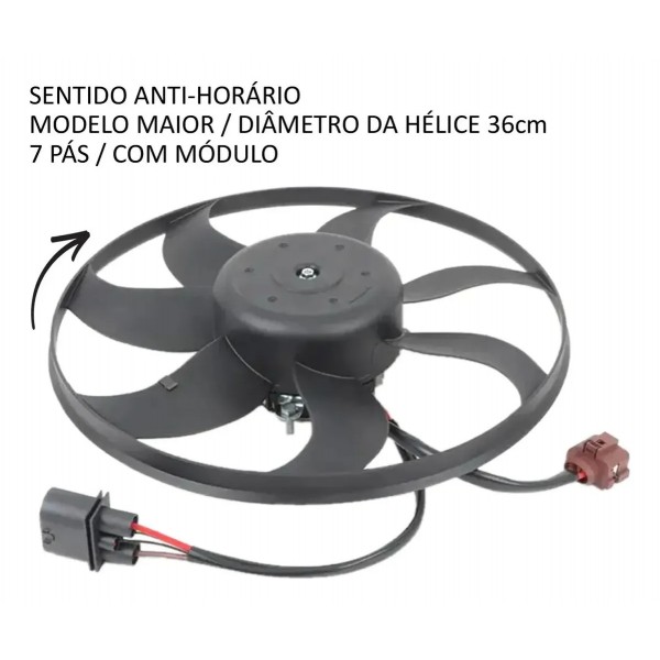 Ventoinha Maior Com Módulo Vw Tiguan 2.0 Tsi 2009 A 2016