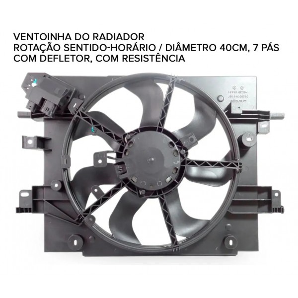 Eletroventilador Completo Captur 2017 2018 2019 2020 2021