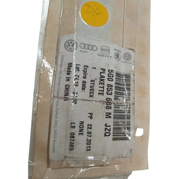 Emblema Lateral Direito Golf Gti 2013 Original 5g0853688m