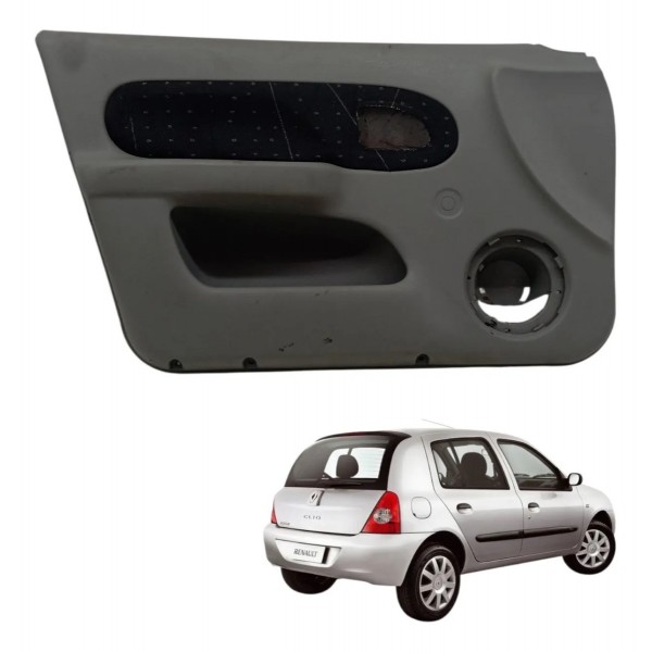Forro Porta Dianteiro Esquerdo Renault Clio  2005 2006 2007 Cinza