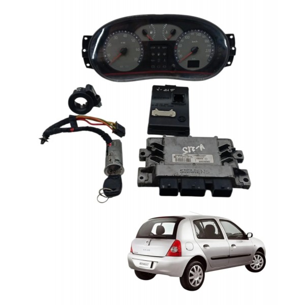 Kit Modulo Injeção C/chave Painel Renault Clio 1.0 2006