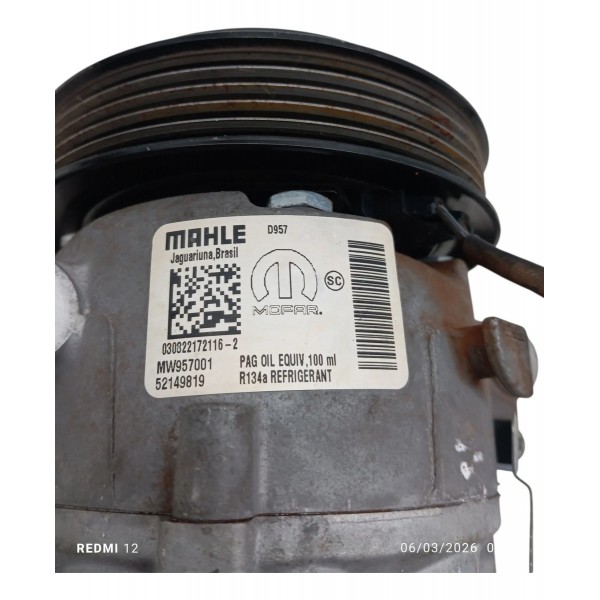 Compressor Ar Condicionado Fiat Mobi Uno Palio 2020 2021