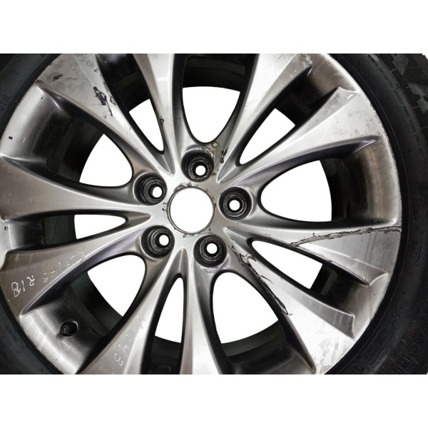 Roda Pneu 245/45r18 Outside Hyundai Azera 3.0 2013 Detalhe Preto