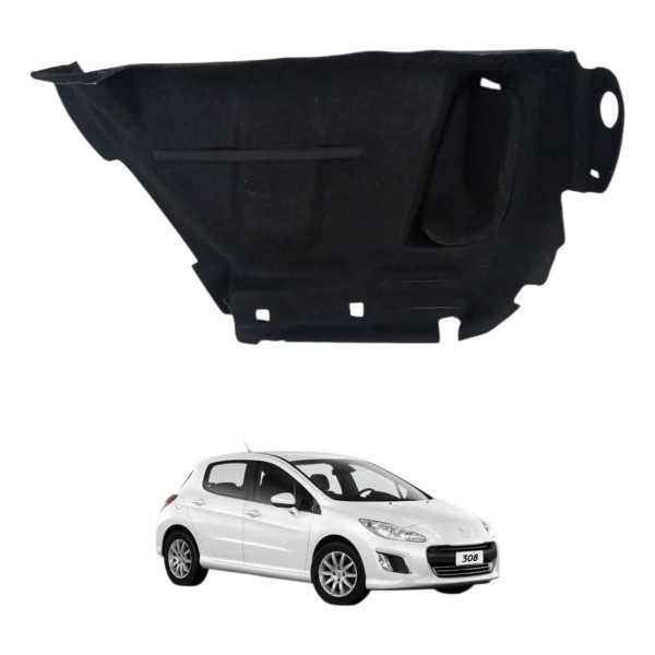 Forro Esquerdo Porta Malas Peugeot 308 Allure 2.0 2013 2014
