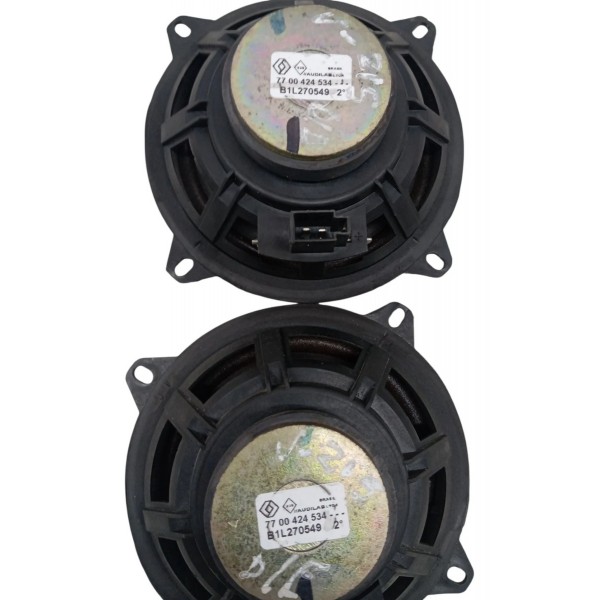 Par Auto Falantes Porta Dianteira Renault Clio 1.0 2005 2006 Preto