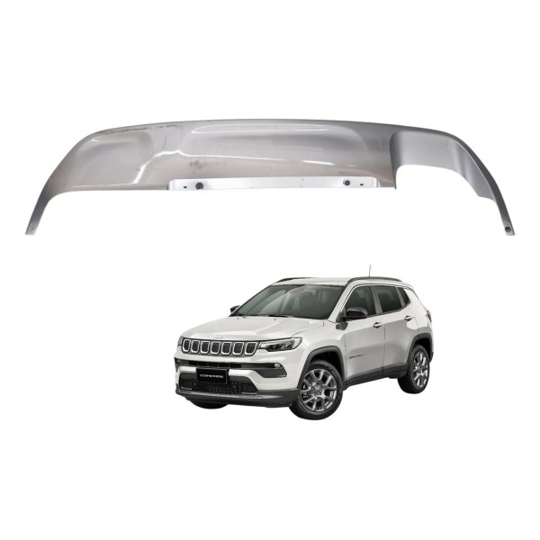 Spoiler Parachoque Traseiro Jeep Compass 2.0 2023 Detalhe Cinza