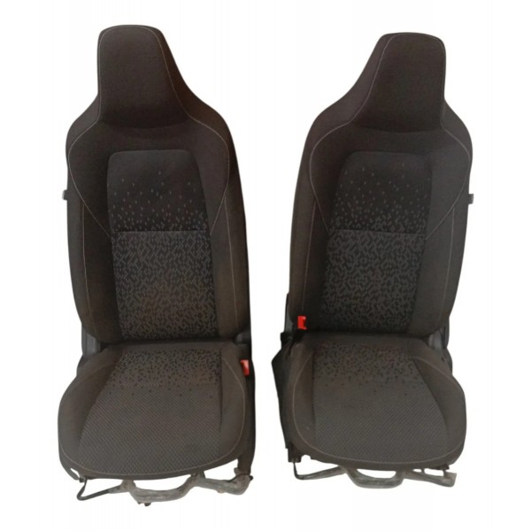 Jogo Banco Tecido Chevrolet Onix 1.0 Turbo 2019 2020 Detalhe Preto