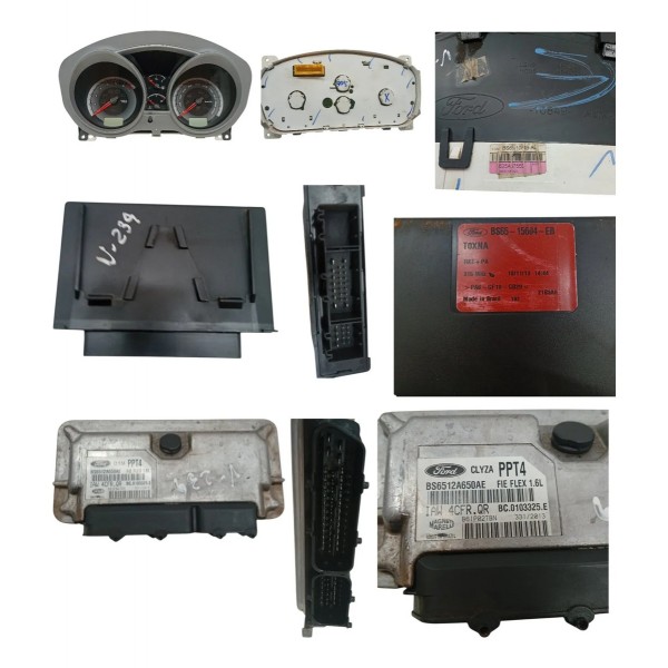 Kit Modulo Injeção Painel Chave Ford Fiesta Sedan 1.6 2013