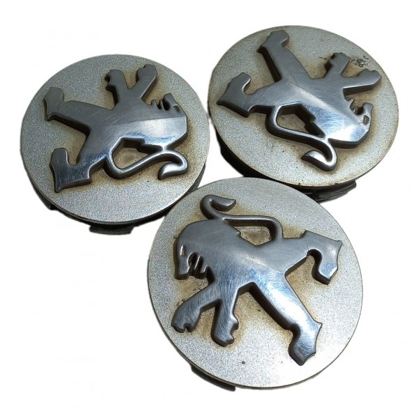 Calota Miolo Central Tampa Roda Peugeot 206  Prata