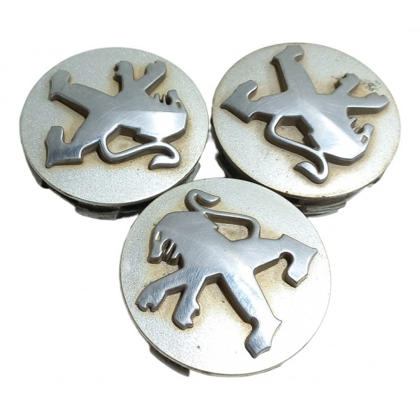 Calota Miolo Central Tampa Roda Peugeot 206  Prata