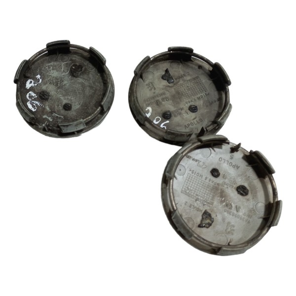 Calota Miolo Central Tampa Roda Peugeot 206  Prata